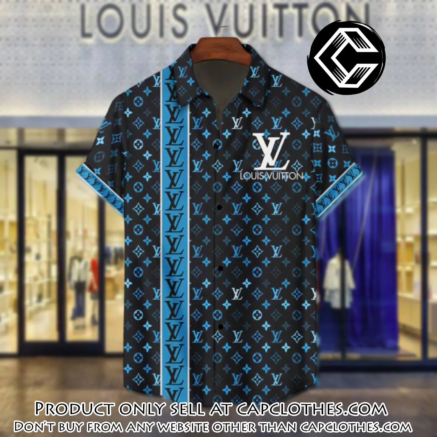 Lv louis vuitton luxury hawaiian shirt & short set lhs1195 cc4644600